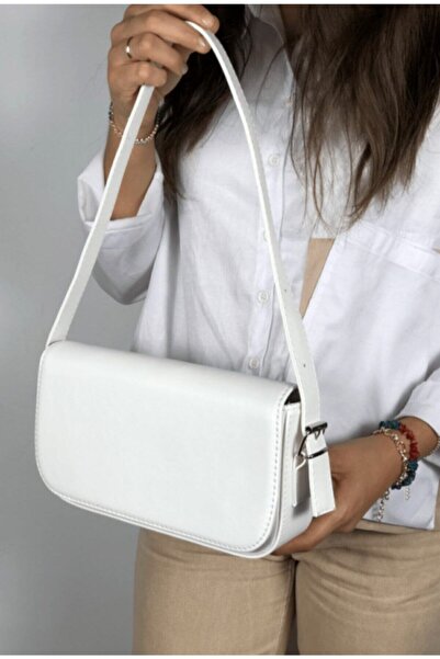 CEYLİNALYA Geanta bagheta de dama cu husa alba