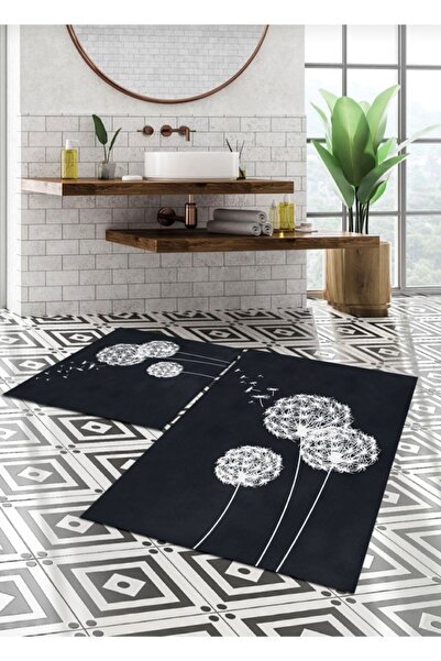 Ardizayn Dandelion Patterned Non-Slip, Organic Cotton Woven Base 2-Piece Toil...