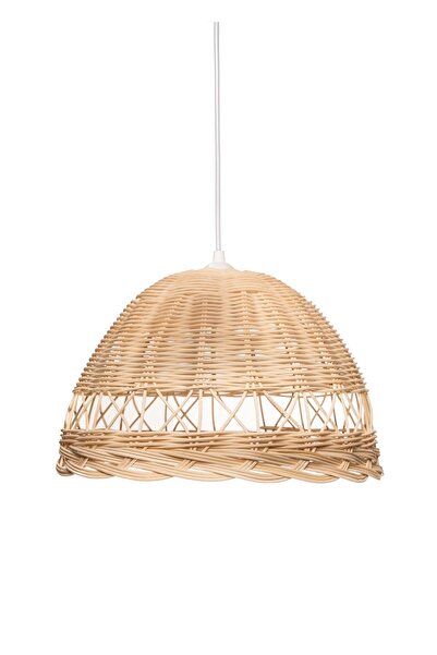 Bilge Bohem Rattan Bambu Hasır Çapraz Avize