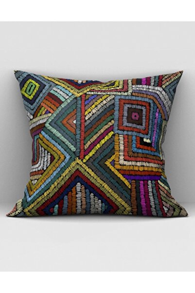 Ardizayn Rug Patterned, Decorative Velvet Fabric Throw Pillow Cover - Double Sided Print