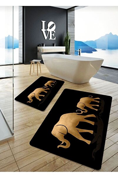 Ardizayn طقم مرحاض مكون من قطعتين من القطن العضوي المنسوج المضاد للانزلاق بنم...