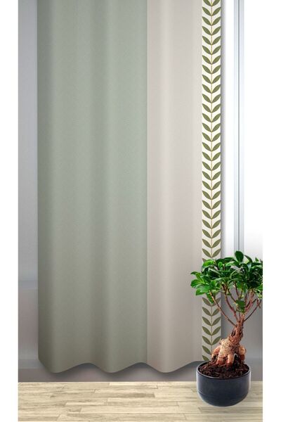 Ardizayn اتجاه مخطط - أخضر، مخملي، مطبوع رقمي، غرفة نوم، مدخل، مطبخ، غرفة المعيشة، ستارة خلفية بجناحين