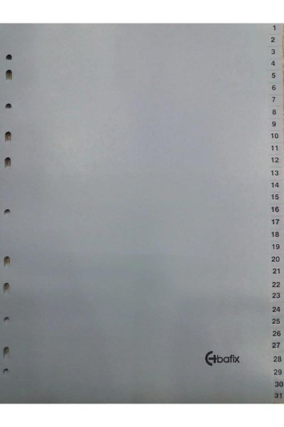 Bafix A4 Plastic Separator - 1-31 Number