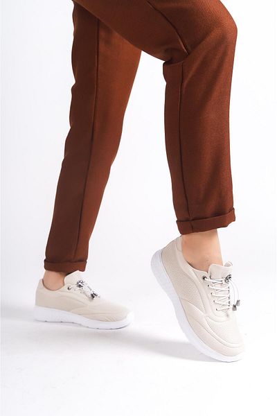 ALPELLİ ByAlp Pantofi sport pentru femei, piele naturală, culoarea pielii, pantofi sport