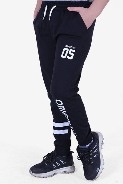 PANİO KİDS Set de 3 pantaloni de trening pentru baieti cu imprimeu diferit si centura elastica in talie