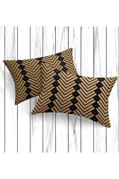 Ardizayn Senf-crna, Digitalna štampa kom 2-pakovanje Somot Navlaka za jastuk ...