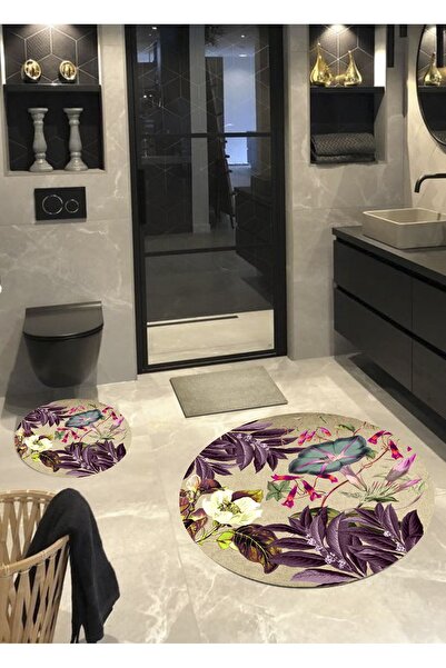 Ardizayn زهرة التلغراف الأرجوانية، قاعدة قطنية غير قابلة للانزلاق، سجادة حمام...