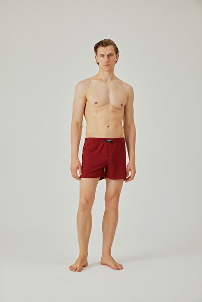 Pamuk & Pamuk Erkek Bordo Uzun Boy Boxer