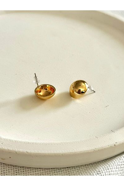DEMOKAN Women's Earring Ball - Button Detailed