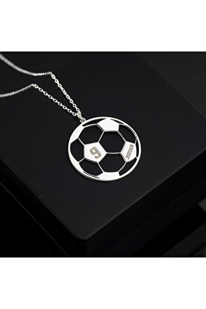 OneSilverGold 925 Ayar Gümüş Futbol Toplu İsim Kolye Özel Tasarım
