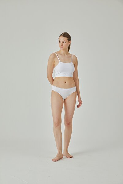 Pamuk & Pamuk Kadın Beyaz Brazilian Cut Külot
