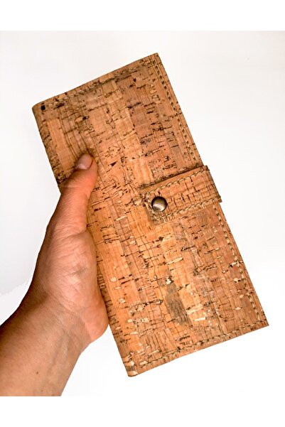 Yozakura Design Doğal Vegan Mantar Derisinden Telefon Bölmeli Clutch Cüzdan