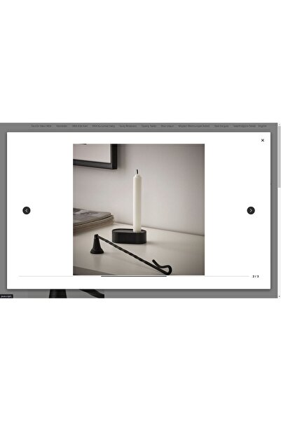 IKEA Körsbarstrad Mum Söndürme Aleti, Siyah, 33 Cm