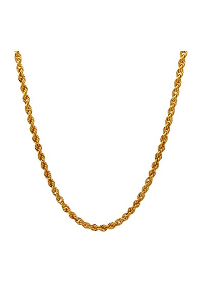 Altınöz Mücevherat Klasik Tarz Halat Model Sarı Altın Zincir Kolye