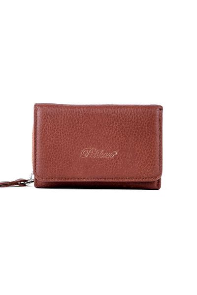 Lal Shoes & Bags Tan γυναικείο πορτοφόλι - με φερμουάρ