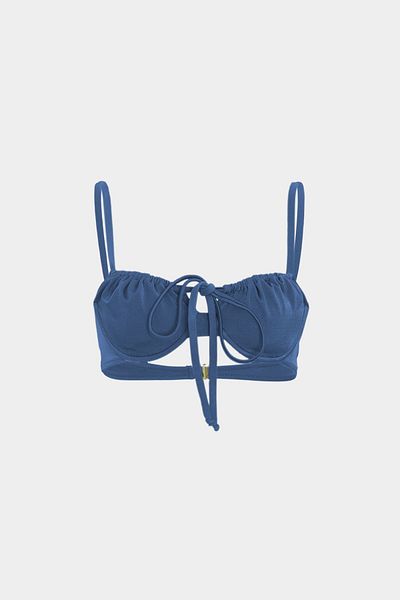 Açelya Okcu LUNA Slim Fit Premium γυναικείο μπικίνι μπλουζάκι - Shiring λεπτομέρεια