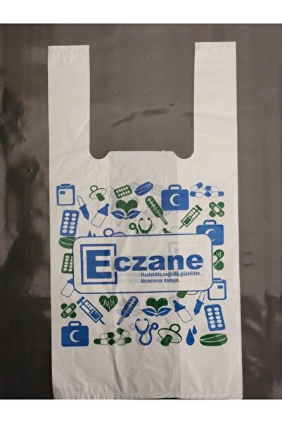 PLASTEX Eczane Poşeti 25x44 Cm Atlet Orta Boy - 1 Kg'lık Paket