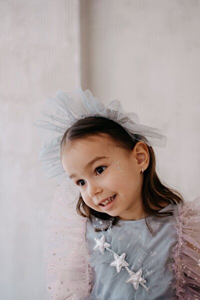 ilo and friends Gümüş Parlak Tül Taç