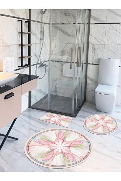 Ardizayn سجادة حمام مستديرة من ماجنوليا، غير قابلة للانزلاق، غير قابلة للانزل...