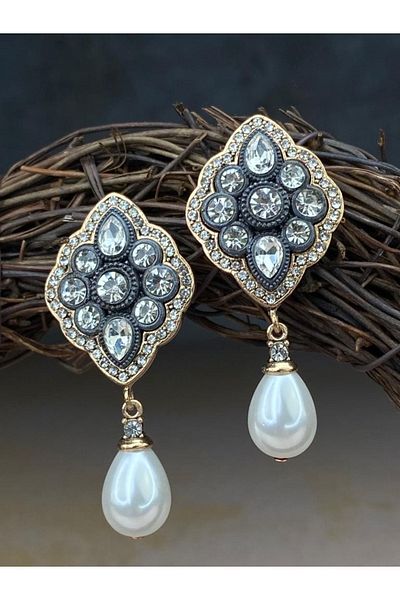 tasarımhikayecisi Sultan Earrings with Pearls