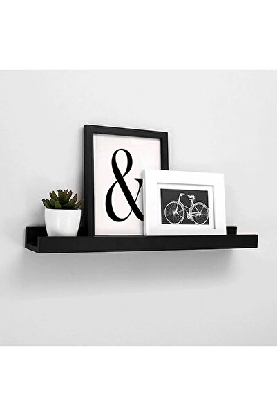 Trend Pleksi Siyah Pleksi Duvar Rafı (40cm - 10cm)