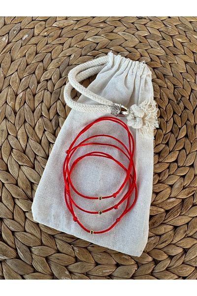 MİNİK ADIMLAR Flush String Square Bead String Anklet - Little Steps