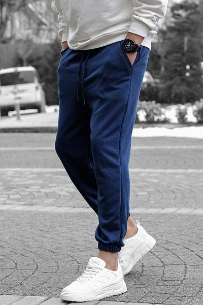 BayBayan Ανδρικό εύκαμπτο παντελόνι Jogger με τρία κλωστές