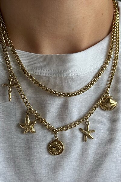 Beca Atelier 316L Çelik Antique Charms Kolye