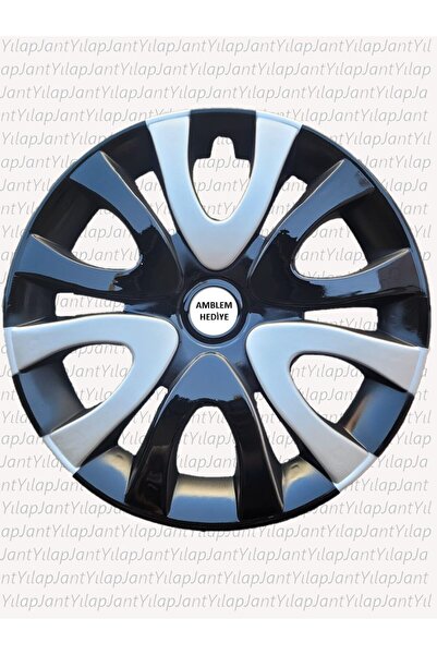 YILAPJANT Renault 15 Inc Siyah-gri Renkli Jant Kapağı Kırılmaz Reno