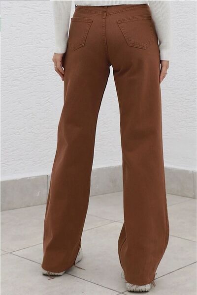 Shield Life SL Brown Raat Palazzo Jeans - 100% ψηλόμεσο