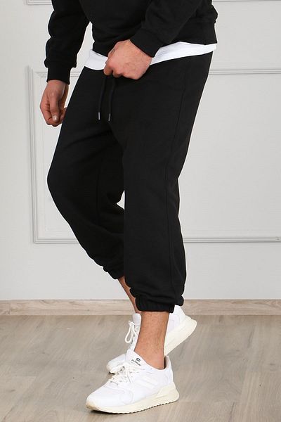 BayBayan Ανδρικό βαμβακερό εύκαμπτο παντελόνι Jogger με τρία κλωστές