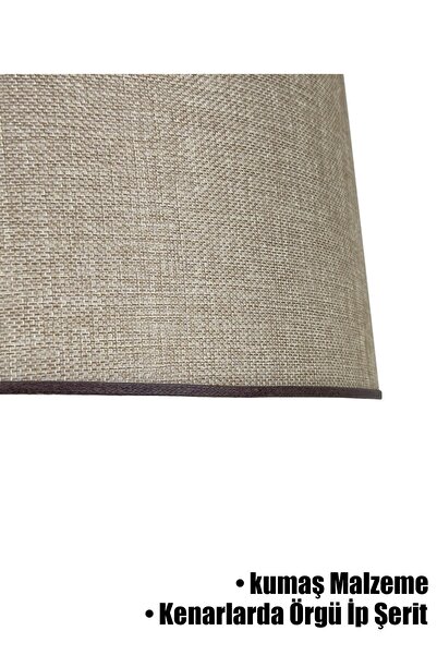 Vivido Abajur Kumbeji Örgü İp Şeritli Lambader Şapkası