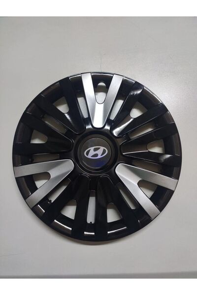 YILAPJANT 13 Inç Hyundai Jant Kapağı Gri Renkli 4 Adet Amblem