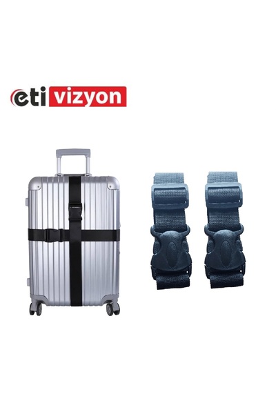 Etivizyon Valiz Bavul Emniyet Kemeri 2 Adet Siyah