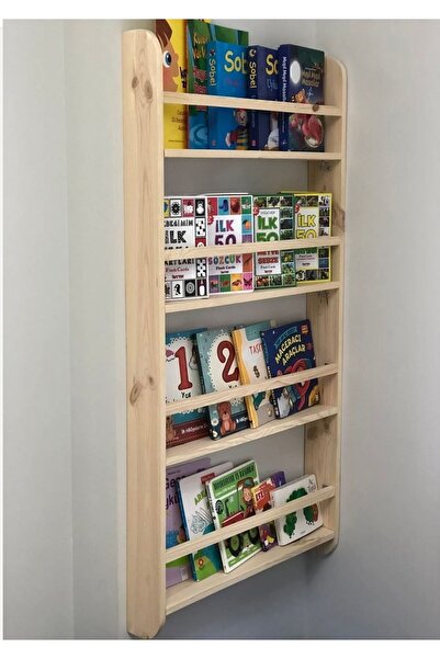 Üsküp Yapı Montessori 100×40 Çocuk Odası Eğitici Kitaplık Ahşap Duvara Monte ...