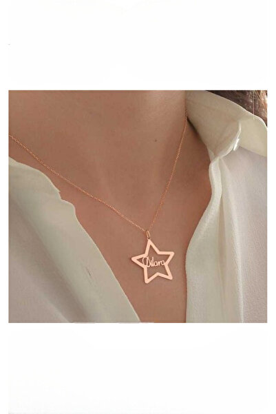 Pomodor Silver Yıldız İçinde Dilara İsimli 925 Ayar Gümüş Kolye (İstediğiniz ...