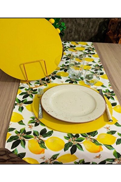 Dream Home Aslıdreamhome American&service Runner, Lemon Pattern Runner și set...