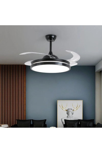 Carda END Gizli Kanat Siyah Led Aydınlatmalı Uzaktan Kumandalı Dekoratif Tava...