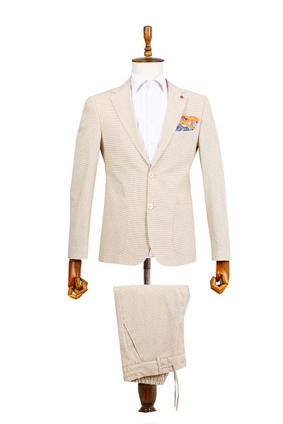 ACTUAL Beige Men's Suit - 4050-4 Model