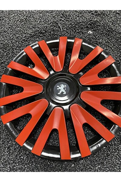 YILAPJANT Peugeot 15 Inc Kırmızı Renkli Jant Kapağı Kırılmaz Pejo