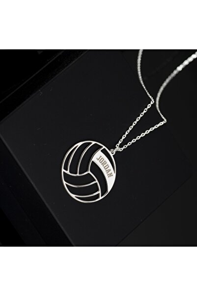 OneSilverGold 925 Ayar Gümüş Voleybol Topu İsimli Kolye Özel Tasarım