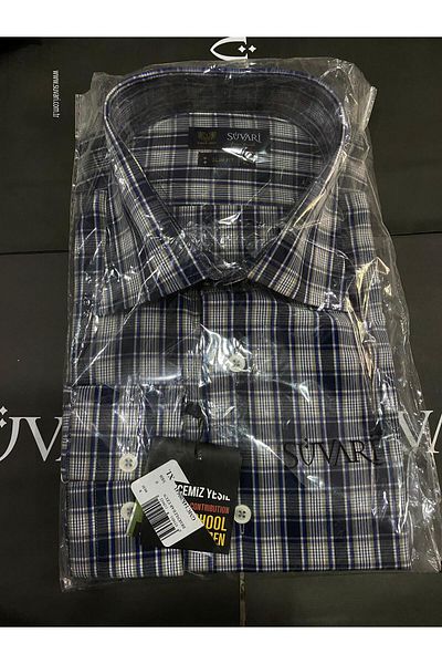 SÜVARİ Πουκάμισο με μακρυμάνικο καρό σχέδιο Slim Fit