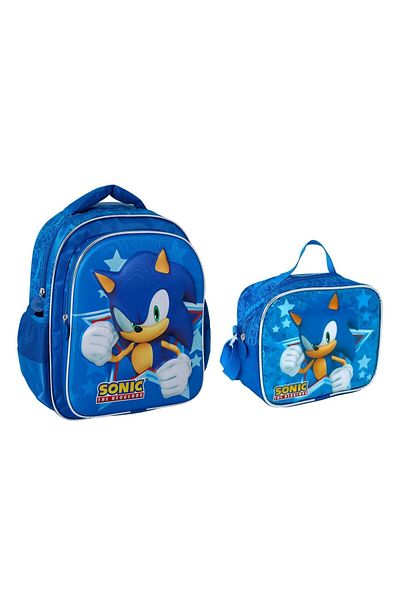 WİGGLE Geantă de școală și prânz cu relief Sonic
