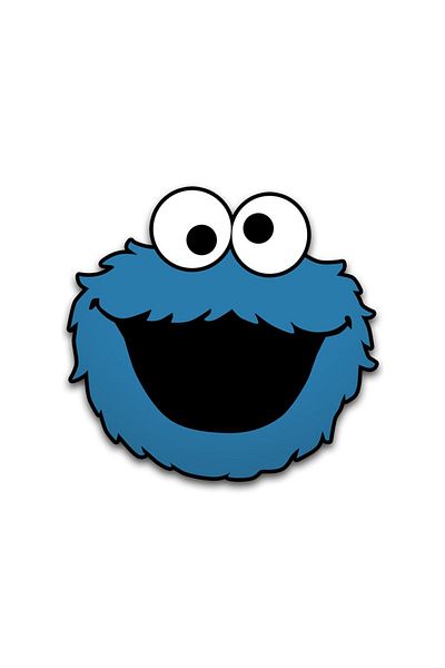 MegaSticker Autocolant Cookie Monster, Motocicletă, Laptop, Cască, Autocolant Auto 14x14 Cm