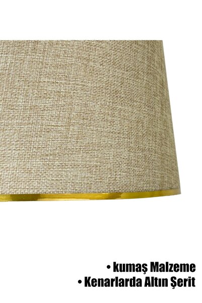 Vivido Abajur Kumbeji Gold Şeritli Lambader Şapkası