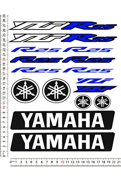Phoenix YAMAHA R25 MOTORSİKLET KASK STİCKER ÇIKARTMA SETİ