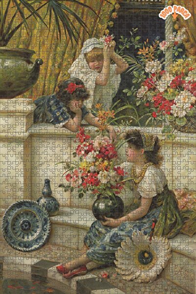 Teona Ahşap Doğunun Çiçekleri Dekoratif Çift Katlı Çerçeveli Asılabilir Ahşap Puzzle 1000 PARÇA 50X70