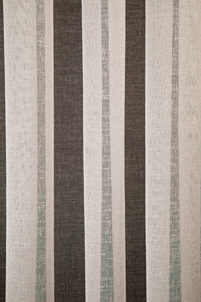 Evdepo Home Λευκό κορδόνι εξτραφόρετο - Κουρτίνα από τούλι από φυσικό λινό Taç, ίσια ράψιμο χωρίς πιέτες