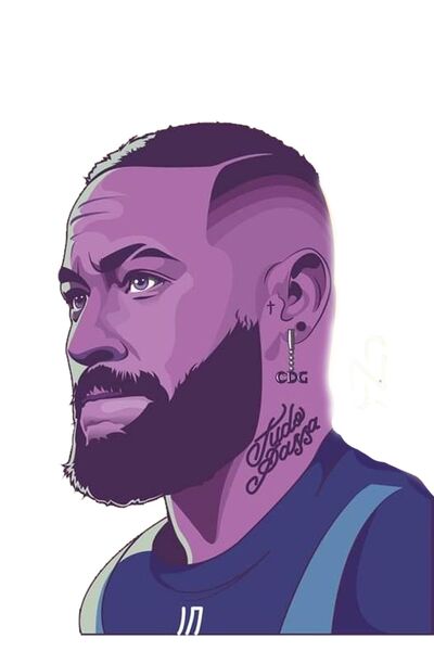 MegaSticker سيارة نيمار، دراجة نارية، خوذة، ملصق كمبيوتر محمول مقاس 14 × 10 سم