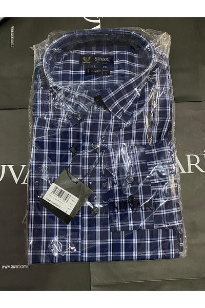 SÜVARİ Πουκάμισο με μακρυμάνικο καρό σχέδιο Slim Fit